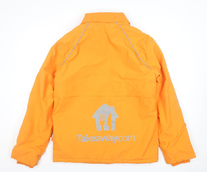 Takeaway.com Men's Orange XS Puffer Jacket Windproof Reflective Workwear