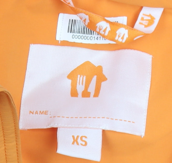 Takeaway.com Men's Orange XS Puffer Jacket Windproof Reflective Workwear