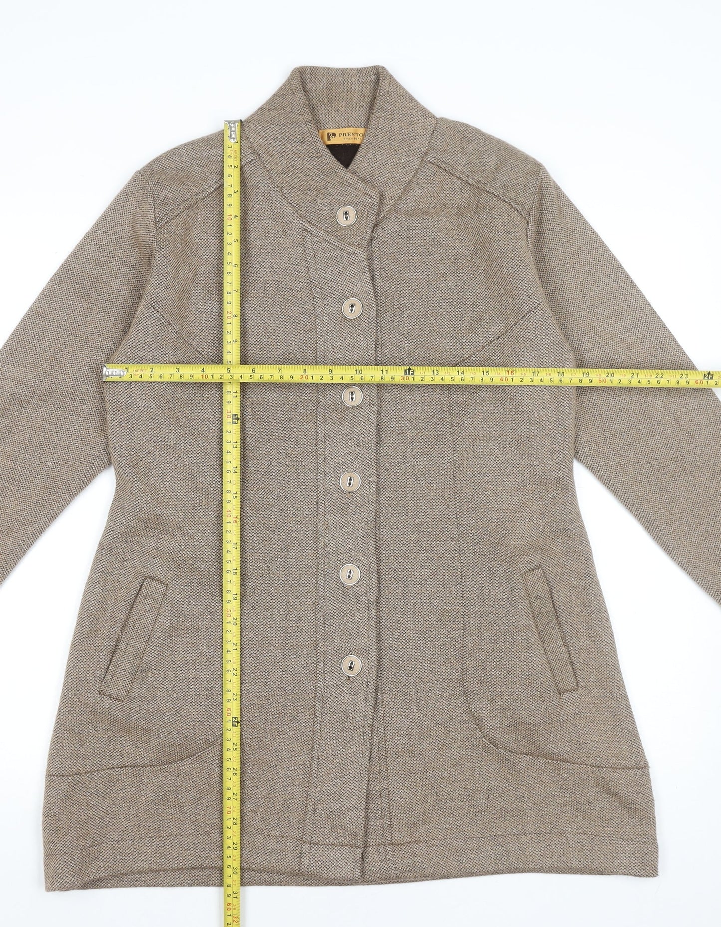 Womens UK Size XL Preston Beige Overcoat