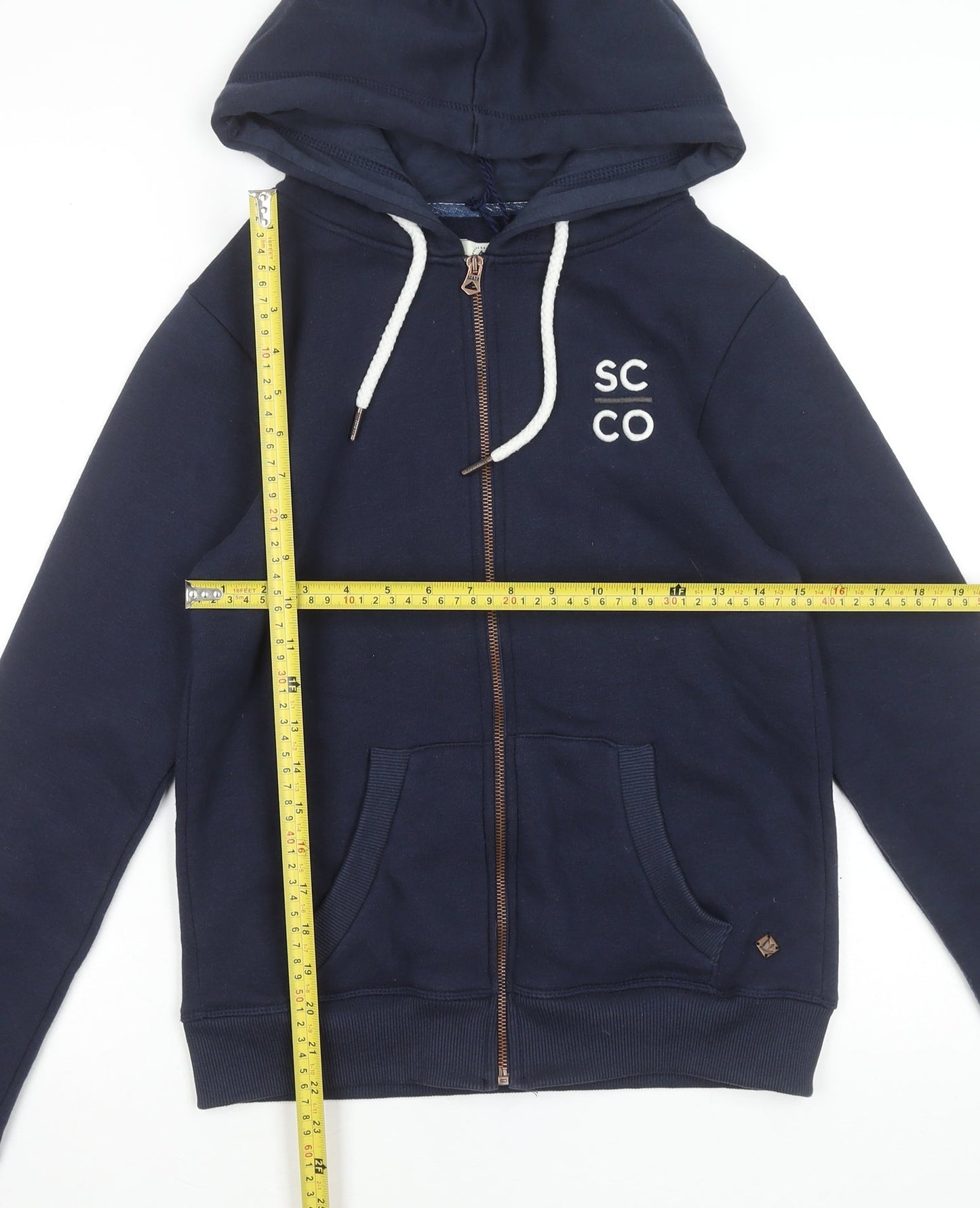 Womens UK Size XS SoulCal & Co Blue Full Zip Hoodie