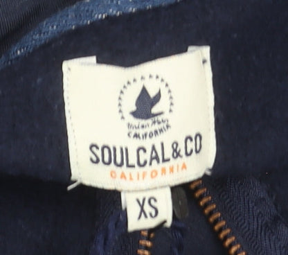 Womens UK Size XS SoulCal & Co Blue Full Zip Hoodie