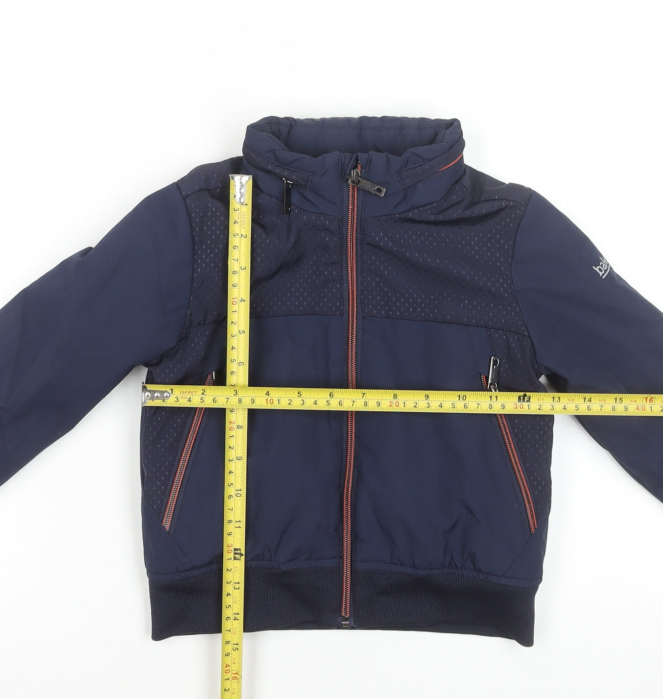 Baker by Ted Baker Boys Blue 3-4 Years Bomber Jacket with Zip Pockets