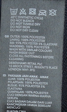 Baker by Ted Baker Boys Blue 3-4 Years Bomber Jacket with Zip Pockets