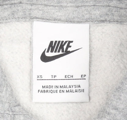 Nike Men's Grey Pullover Hoodie XS Regular Fit Sports Fleece