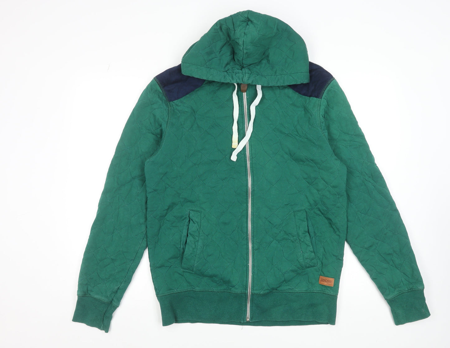 Mens UK Size XL JACK & JONES Green Full Zip Hoodie