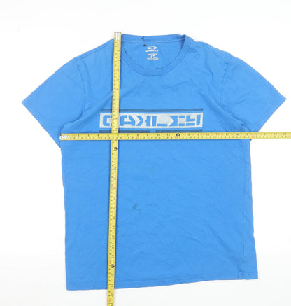 Oakley Men's Blue Regular Fit Graphic T-Shirt Size S