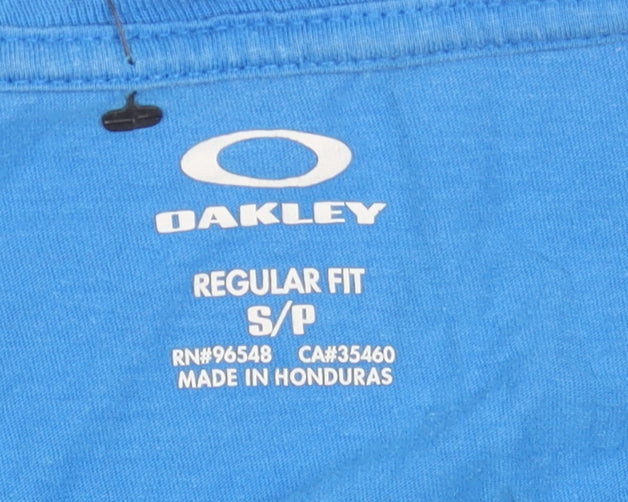Oakley Men's Blue Regular Fit Graphic T-Shirt Size S