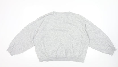 H&M Peanuts Women's Grey Snoopy Tennis Crew Sweatshirt Size S