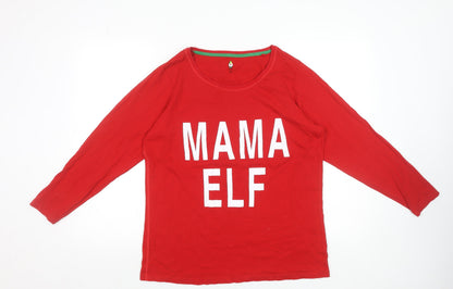 Womens UK Size L NEXT Red Basic T-Shirt