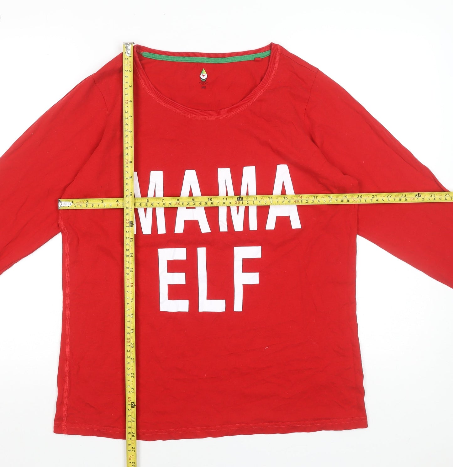Womens UK Size L NEXT Red Basic T-Shirt