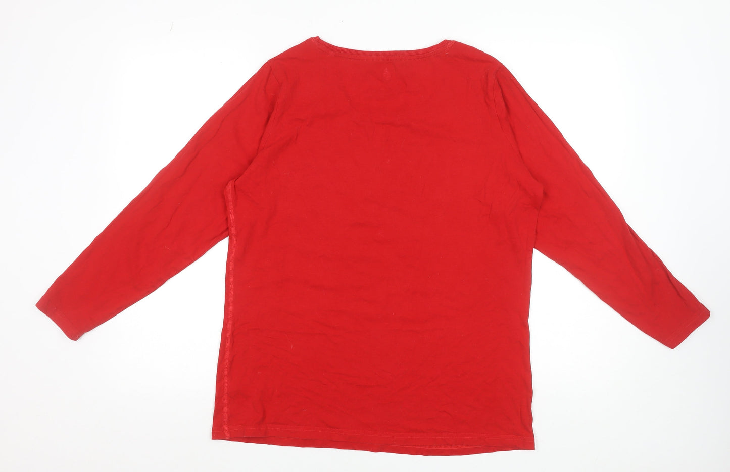 Womens UK Size L NEXT Red Basic T-Shirt