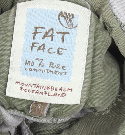 Fat Face Men's Grey 1/4 Zip Waffle Knit Pullover Jumper Size S