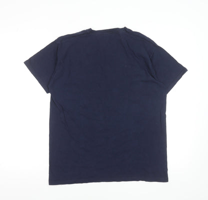 Fruit of the Loom Men's Navy Back to the Future Graphic T-Shirt M Cotton