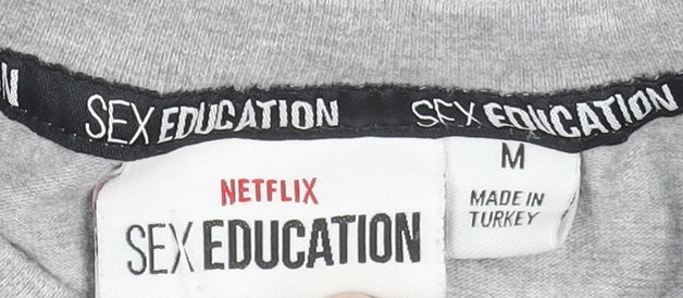 Sex Education Men's Grey Graphic T-Shirt M Funny Tromboner Netflix