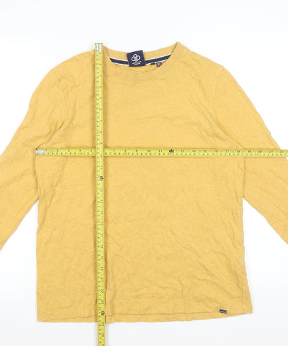 Womens UK Size 10 Superdry Yellow Basic T-Shirt