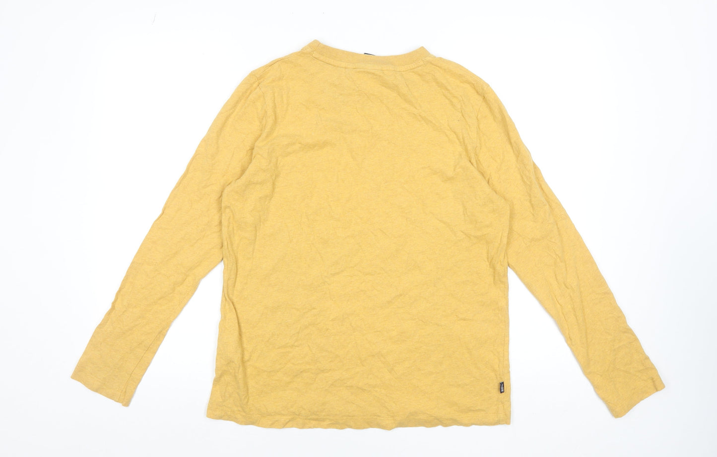 Womens UK Size 10 Superdry Yellow Basic T-Shirt