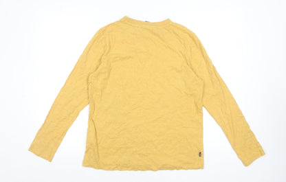 Womens UK Size 10 Superdry Yellow Basic T-Shirt