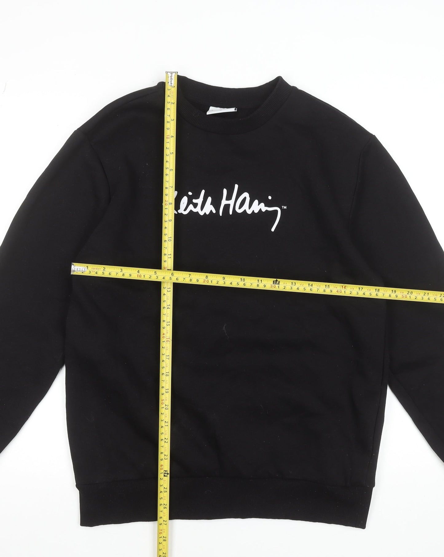 Keith Haring Men’s Black Graphic Art Sweatshirt M Pullover