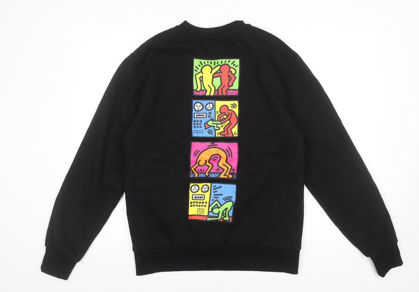 Keith Haring Men’s Black Graphic Art Sweatshirt M Pullover
