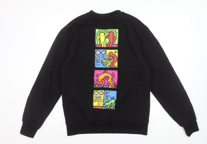 Keith Haring Men’s Black Graphic Art Sweatshirt M Pullover