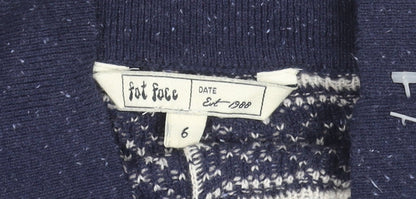 Fat Face Women's Blue Fair Isle Knit A-Line Skirt Size 6