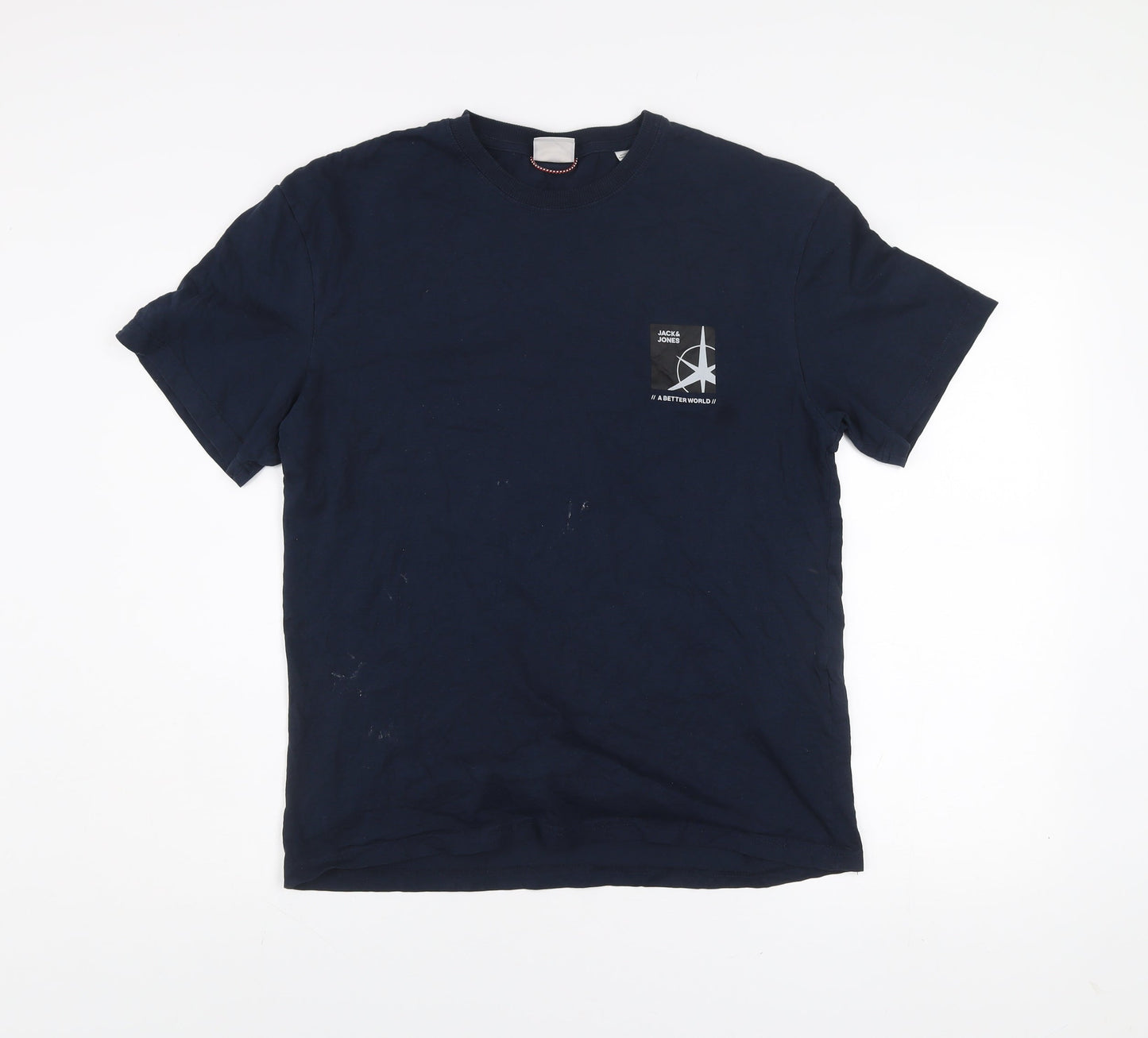 Mens UK Size M JACK & JONES Blue  T-Shirt