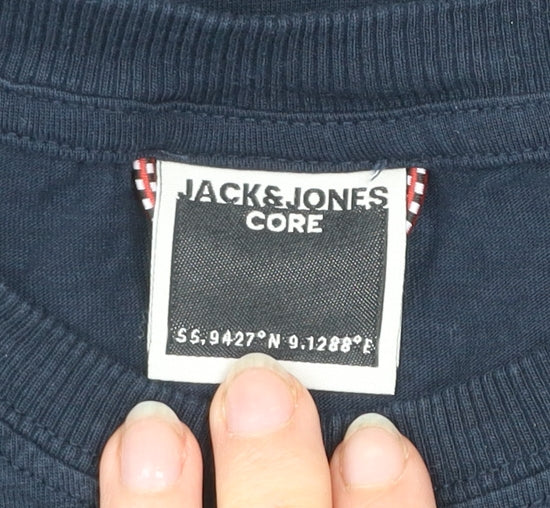 Mens UK Size M JACK & JONES Blue  T-Shirt