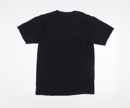 Port & Company Men's Black Anime Graphic Cotton T-Shirt Size M