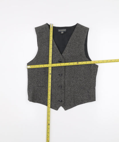 Atmosphere Women's Grey Wool Blend Suit Waistcoat Size 12 Classic Tailored Style