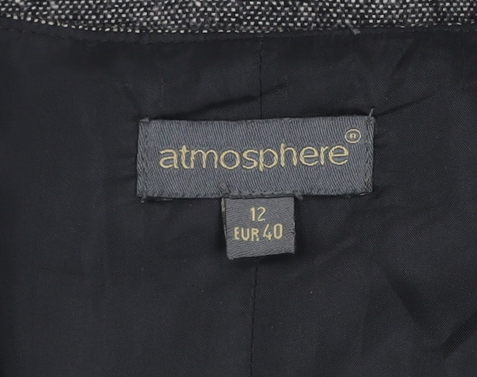 Atmosphere Women's Grey Wool Blend Suit Waistcoat Size 12 Classic Tailored Style