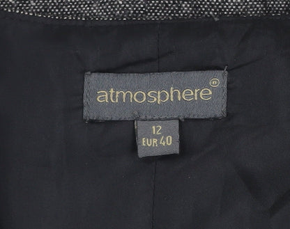 Atmosphere Women's Grey Wool Blend Suit Waistcoat Size 12 Classic Tailored Style