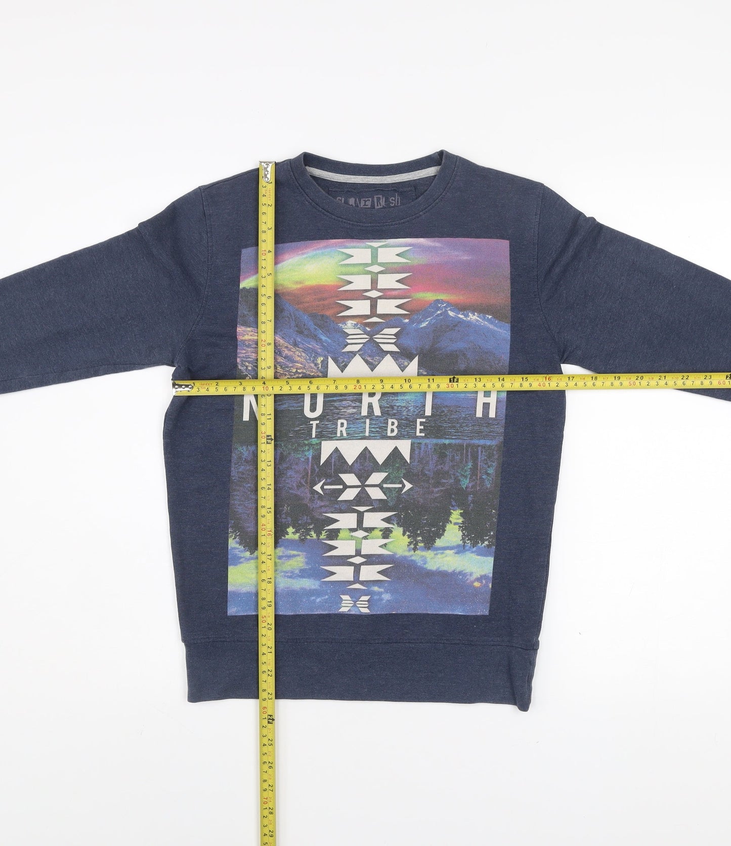 Sugar Rush Boys Blue Graphic Pullover Sweatshirt 10-11 Years Regular Fit