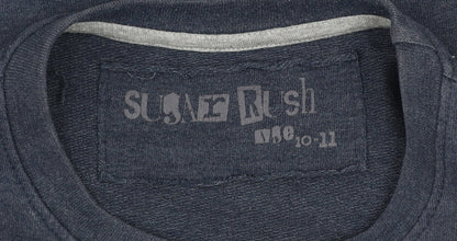 Sugar Rush Boys Blue Graphic Pullover Sweatshirt 10-11 Years Regular Fit