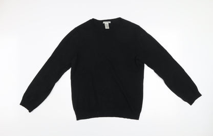 GAP Men's Black Cotton Cashmere Crew Neck Jumper Size M