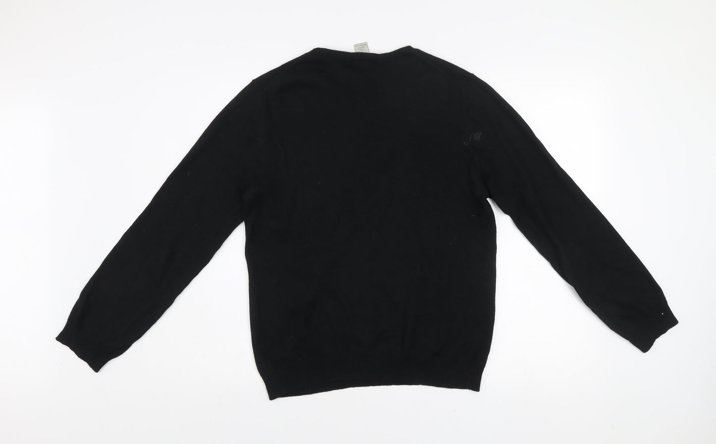 GAP Men's Black Cotton Cashmere Crew Neck Jumper Size M
