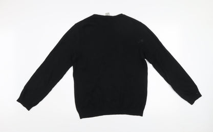 GAP Men's Black Cotton Cashmere Crew Neck Jumper Size M
