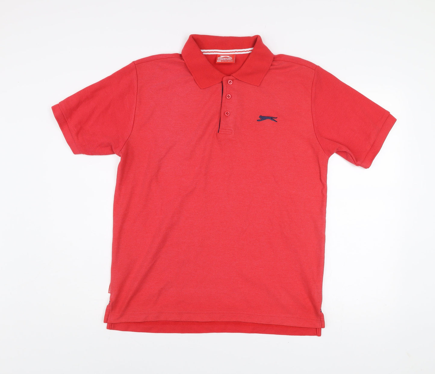 Slazenger Men's Red Regular Fit Polo Shirt Size L Cotton Blend