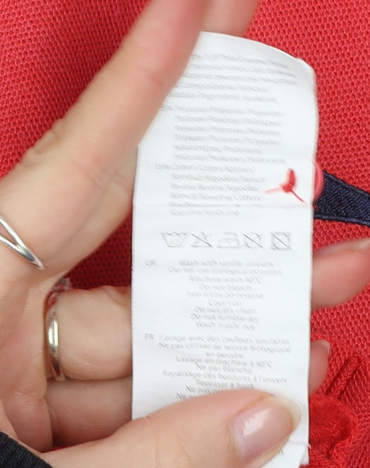 Slazenger Men's Red Regular Fit Polo Shirt Size L Cotton Blend