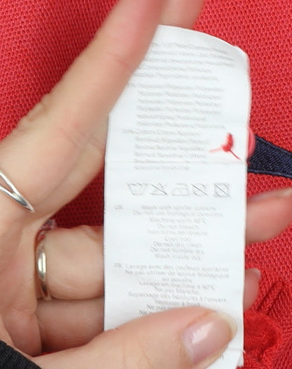 Slazenger Men's Red Regular Fit Polo Shirt Size L Cotton Blend