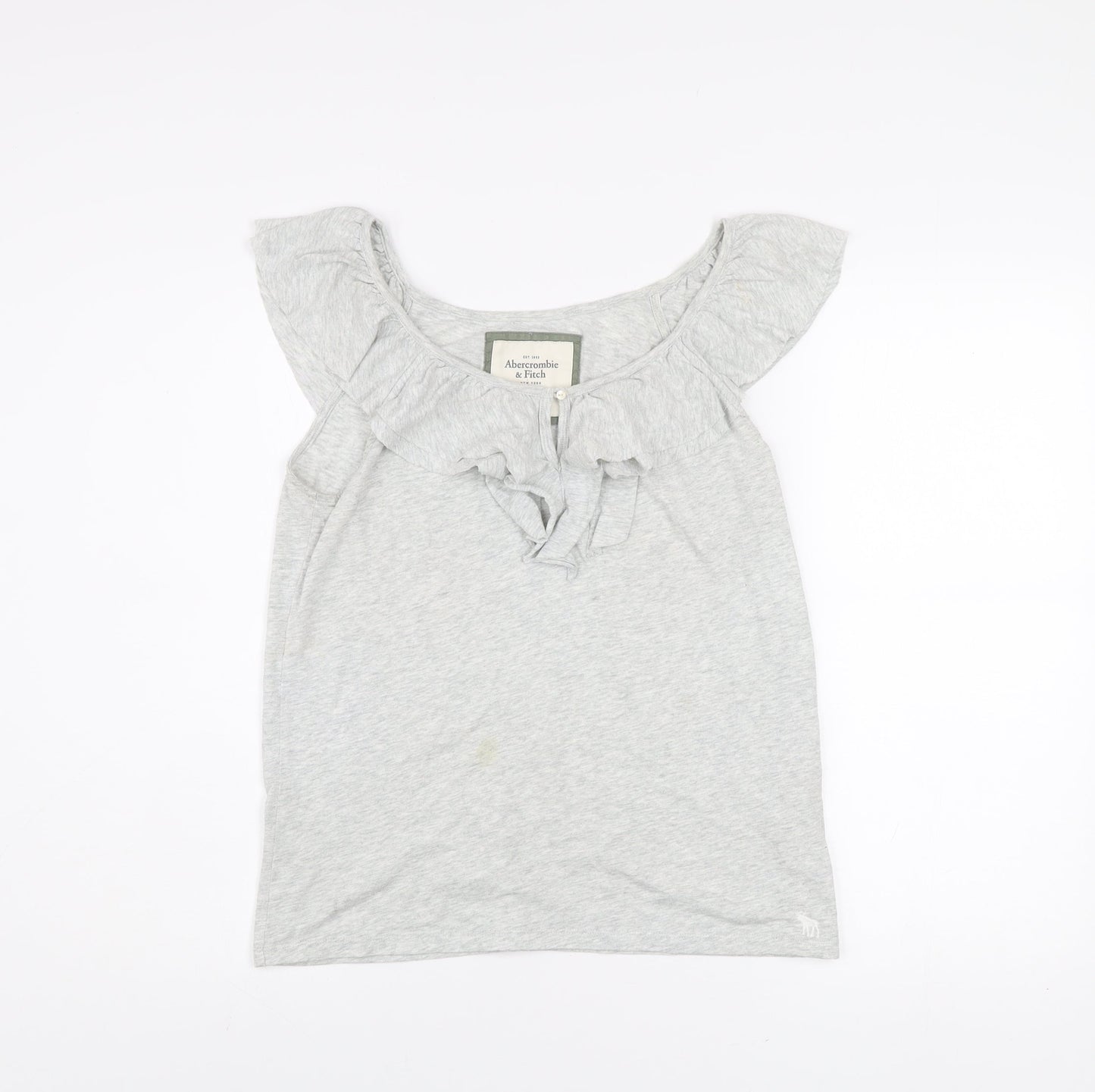 Abercrombie & Fitch Women's Grey Ruffle Camisole Top Size L