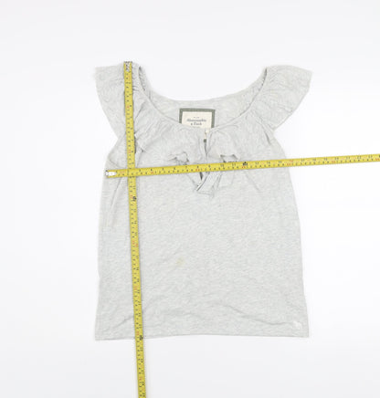 Abercrombie & Fitch Women's Grey Ruffle Camisole Top Size L