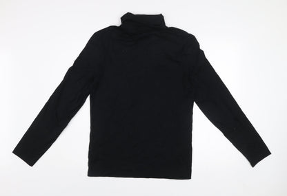 Marks and Spencer Autograph Men’s Black Slim Fit Supima Cotton Roll Neck Top Size S