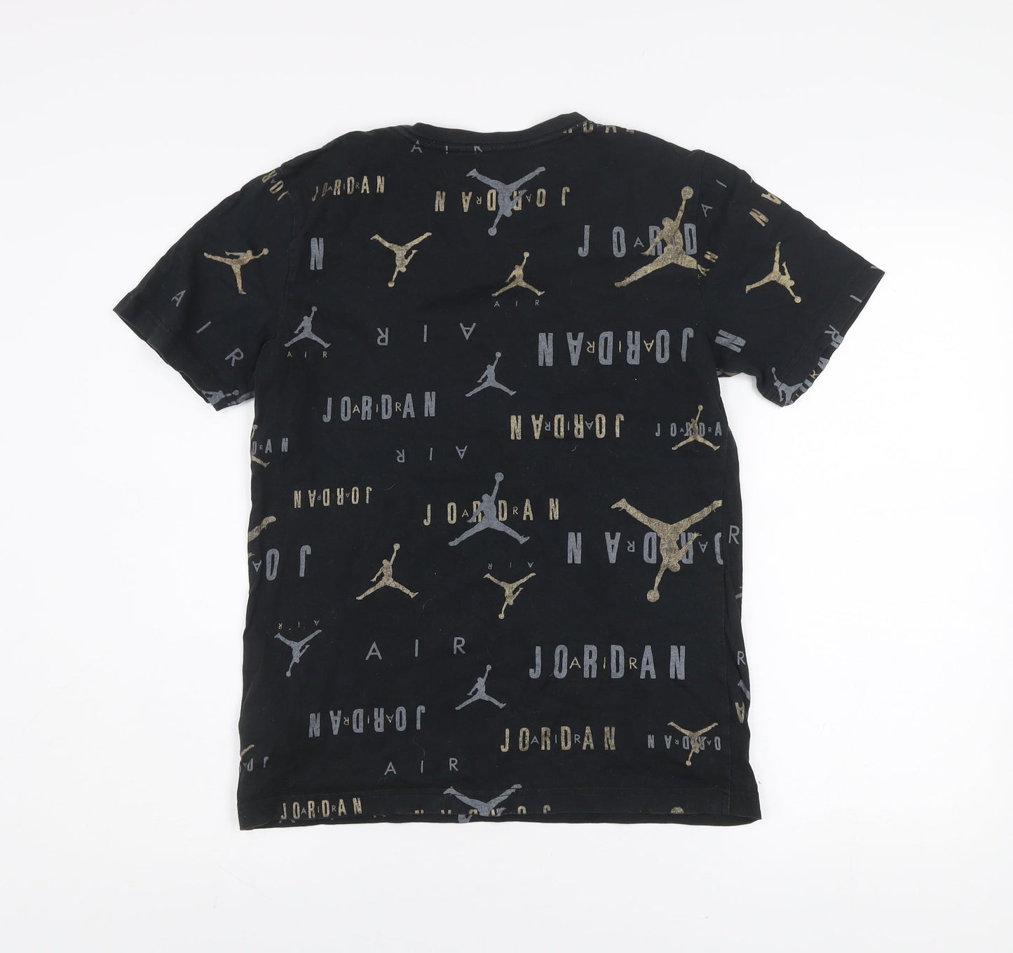 Nike Jordan Boys Black XL 13-15 yrs Graphic Print Cotton T-Shirt