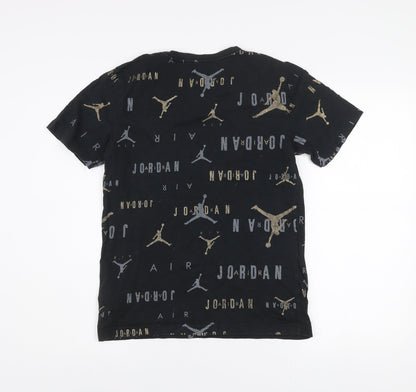 Nike Jordan Boys Black XL 13-15 yrs Graphic Print Cotton T-Shirt