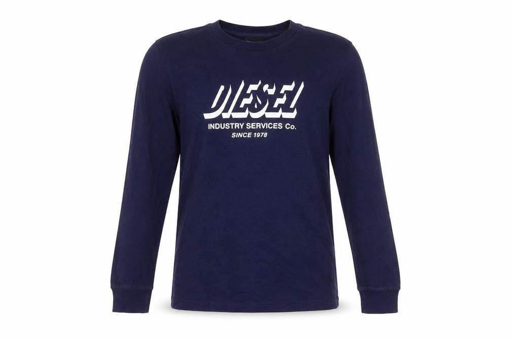 Boys UK Size 10 Years Diesel Blue Basic T-Shirt