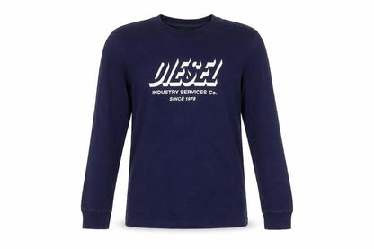 Boys UK Size 10 Years Diesel Blue Basic T-Shirt