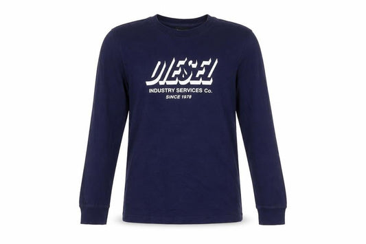 Boys UK Size 10 Years Diesel Blue Basic T-Shirt