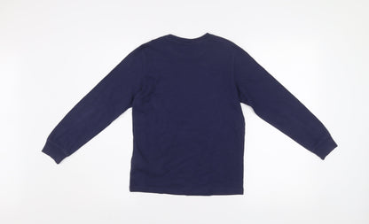 Diesel Boys Navy Blue Long Sleeve Crew Neck Graphic T-Shirt Size 10