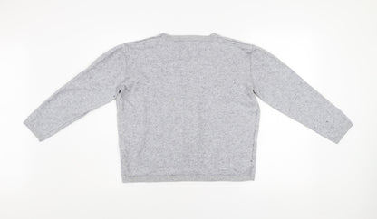 Hush Womens Grey Lightning Bolt Pullover Jumper Size L Wool Blend