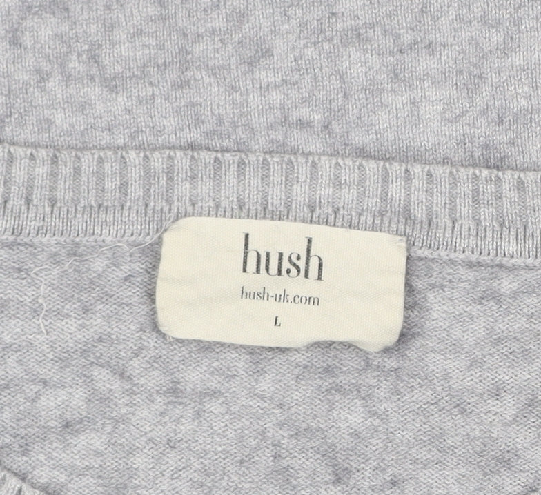 Hush Womens Grey Lightning Bolt Pullover Jumper Size L Wool Blend